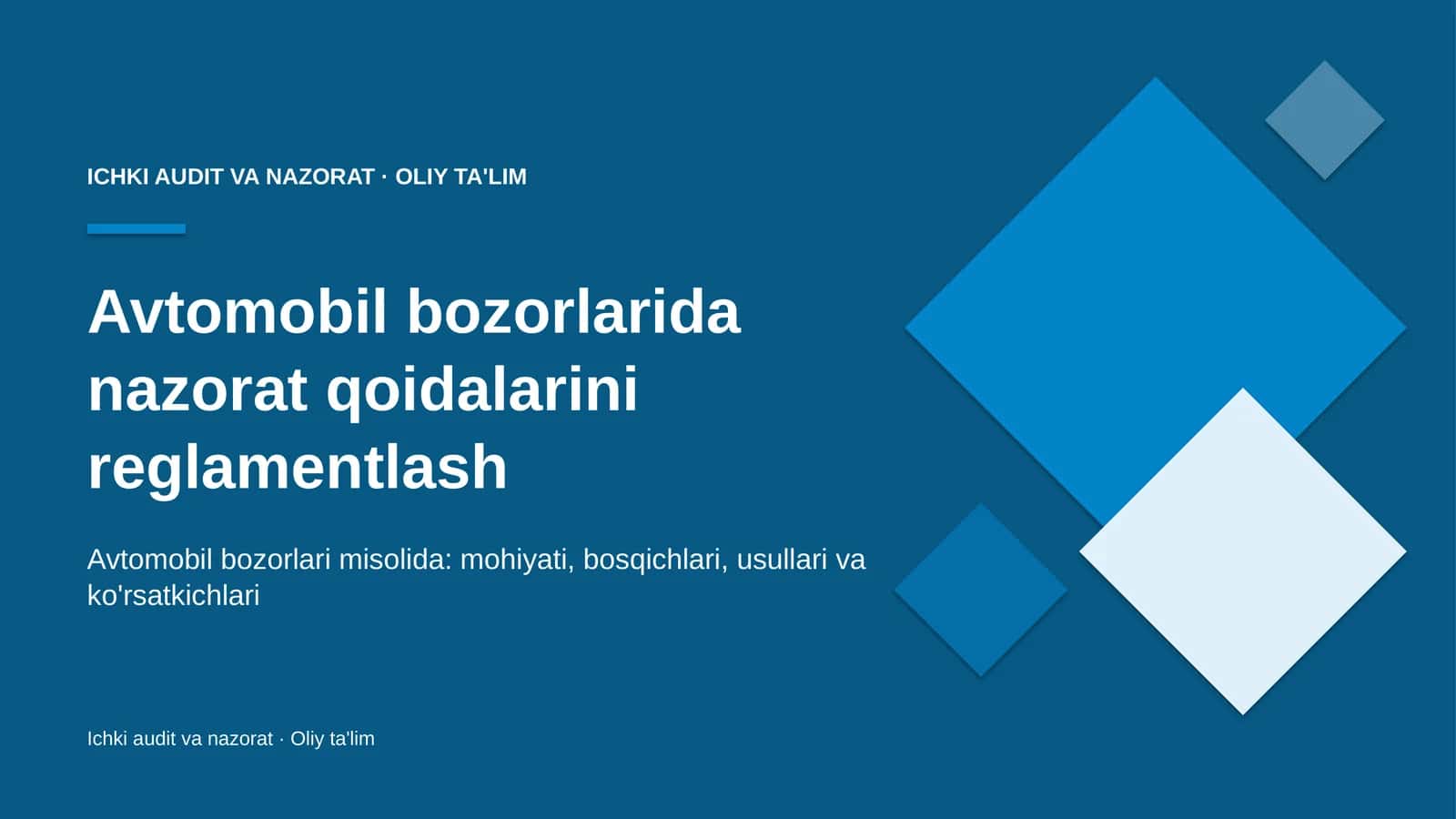 avtomobil bozorlarida nazorat qoidalarini reglamentlash 3601 1