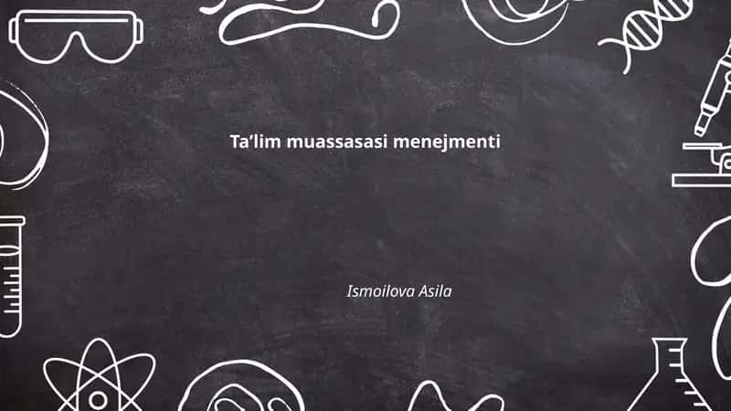 Taʼlim muassasasi menejmenti 1