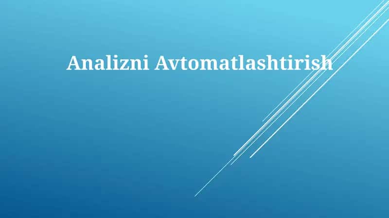 AnalizniAvtomatlashtirish 1