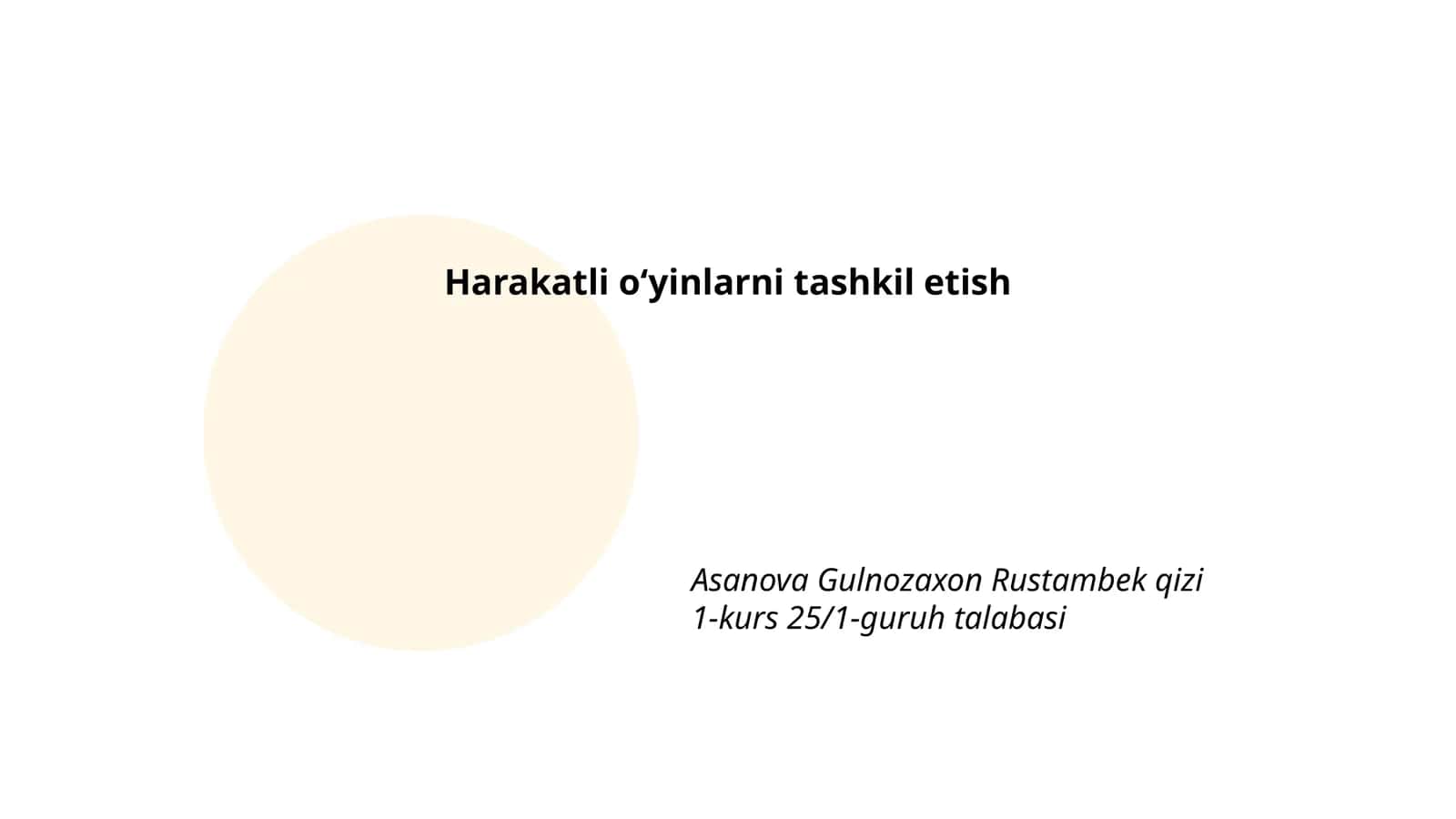 Harakatli oʻyinlarni tashkil etish 1