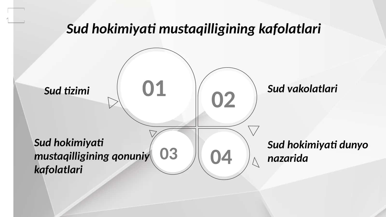 Sud hokimiyati mustaqilligining kafolatlari 1