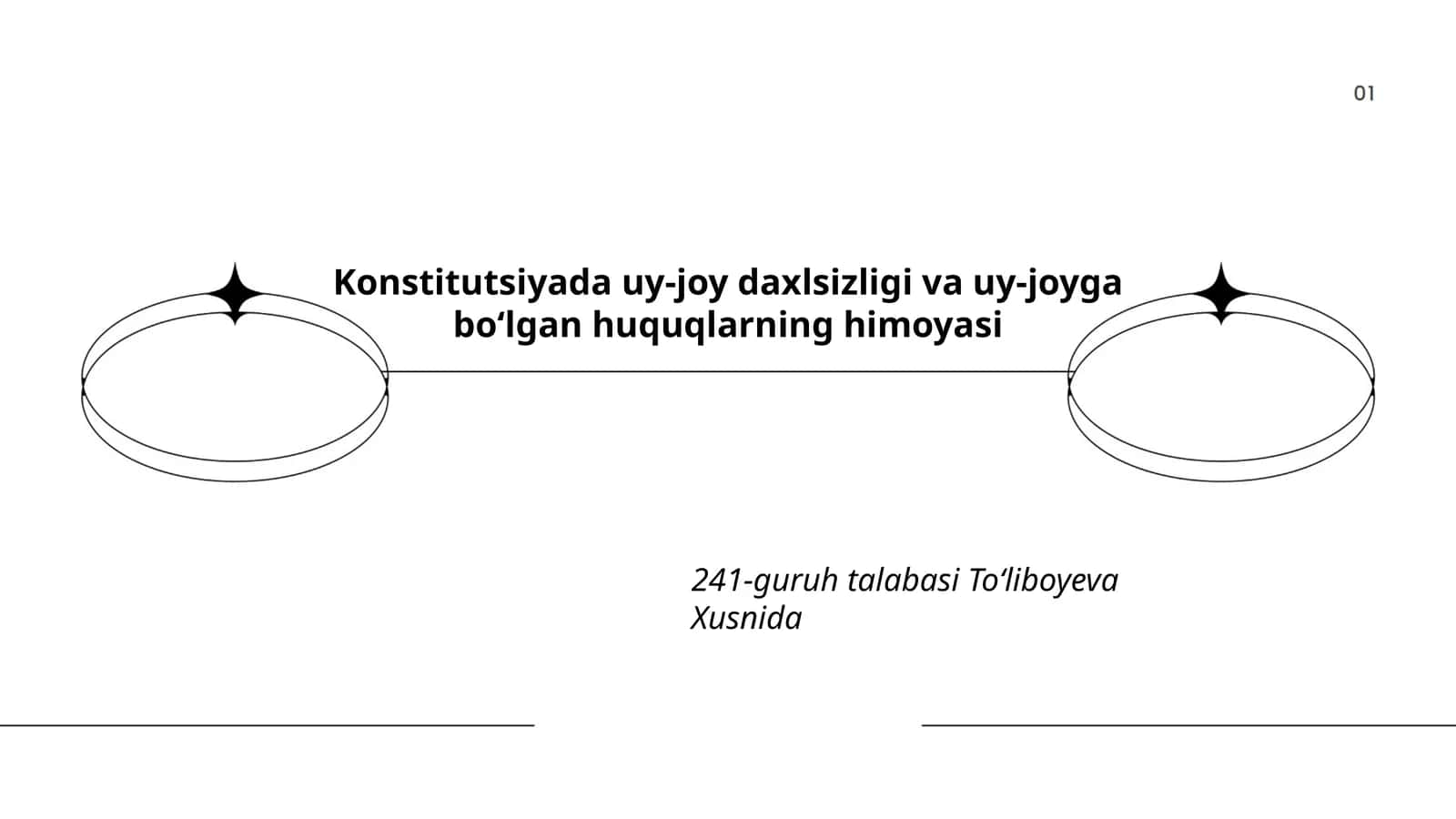 Konstitutsiyada uy-joy daxlsizligi va uy-joyga boʻlgan huquqlarning himoyasi 1