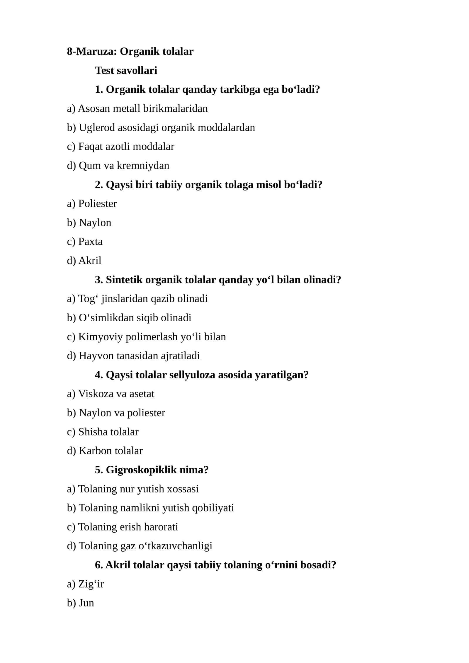 Organik tolalar 1