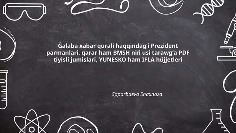G'alaba xabari qurali asosiy talablar 1