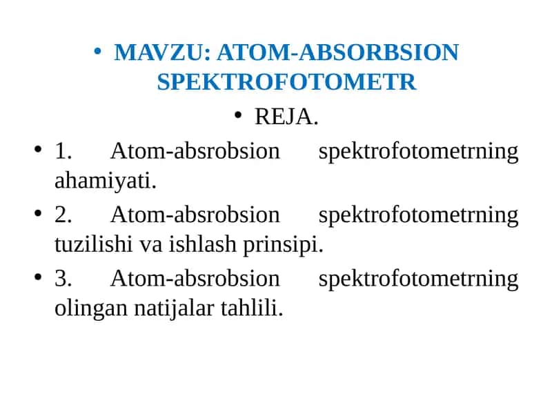 ATOM-ABSORBSION SPEKTROFOTOMETR 1