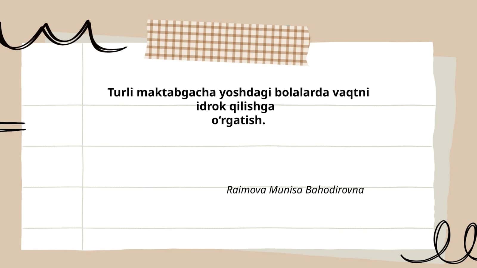 Vaqt tushunchasi 1