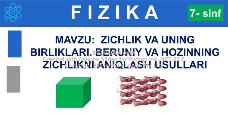 Zichlik Va Uning Birliklari 1