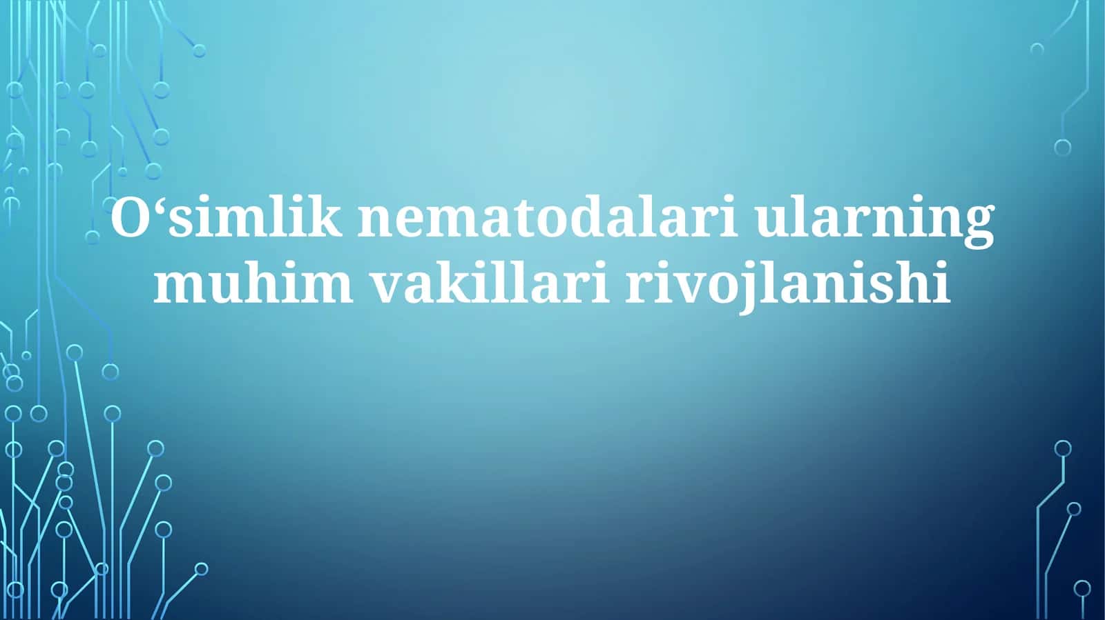 O'simlik nematodalari 1