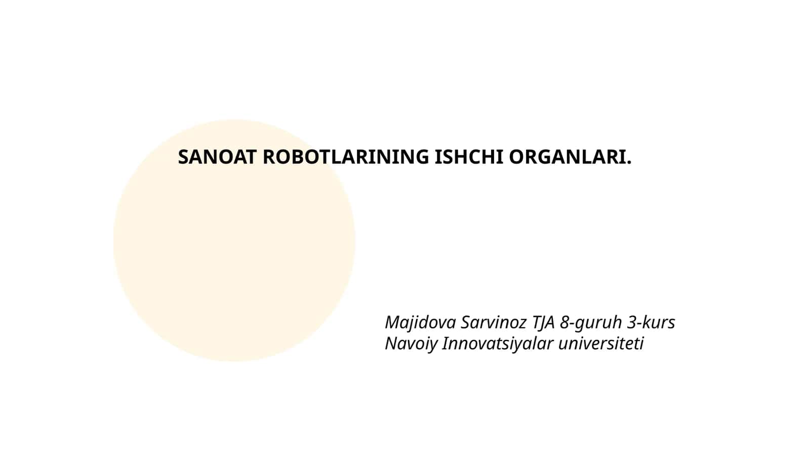 Sanoat Robotlarining Ishchi Organlari 1
