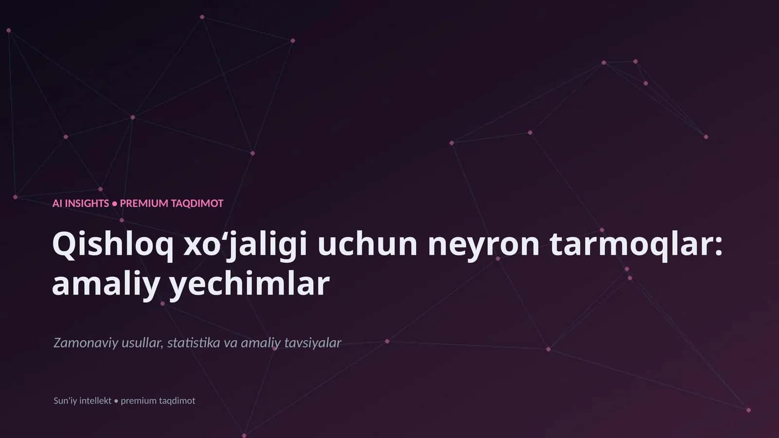 Sun'iy neyron tarmoqlar 1