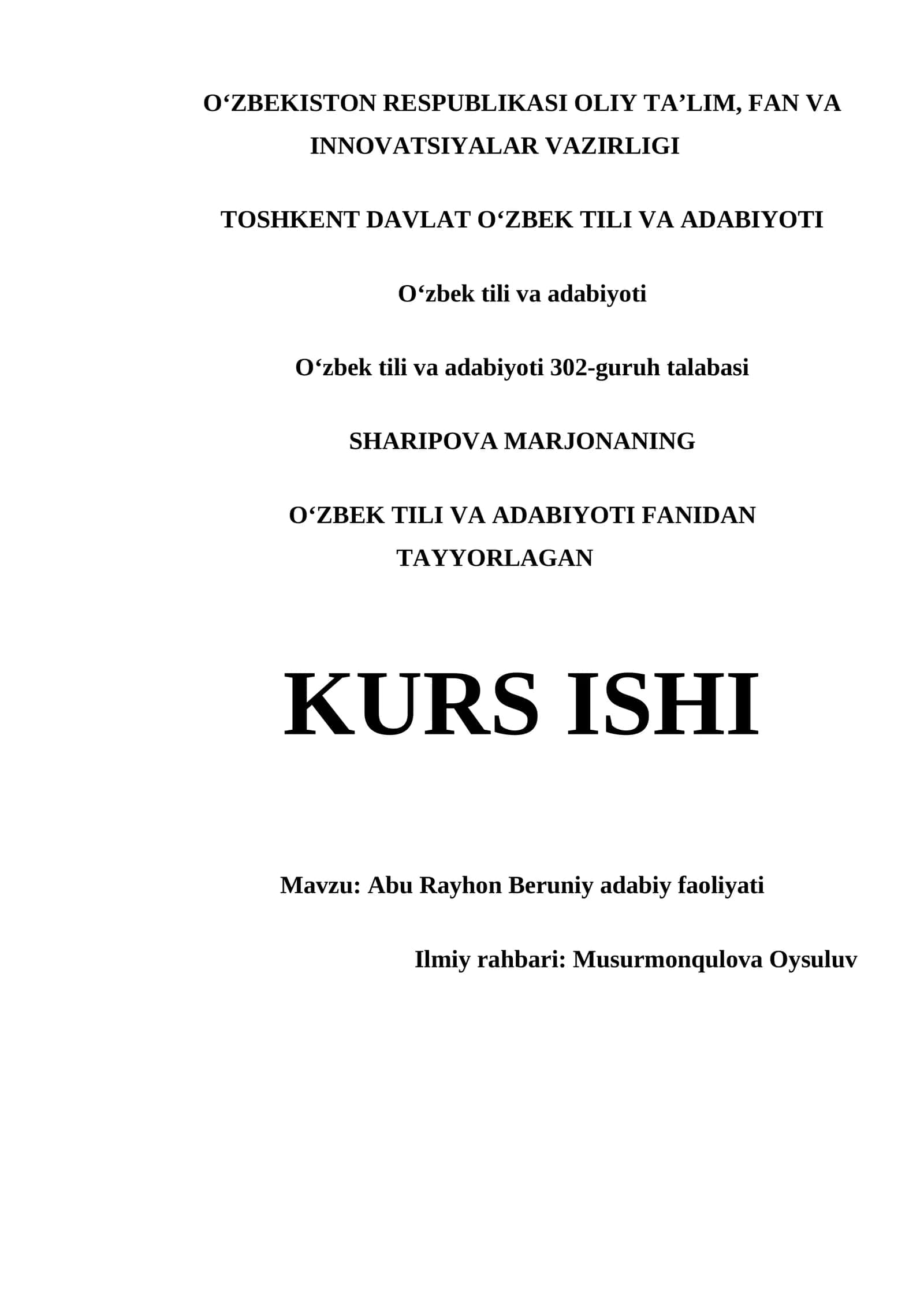 Abu Rayhon Beruniy adabiy faoliyati 1