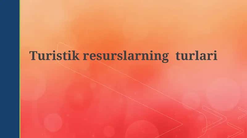Tabiiy turizm resurslari