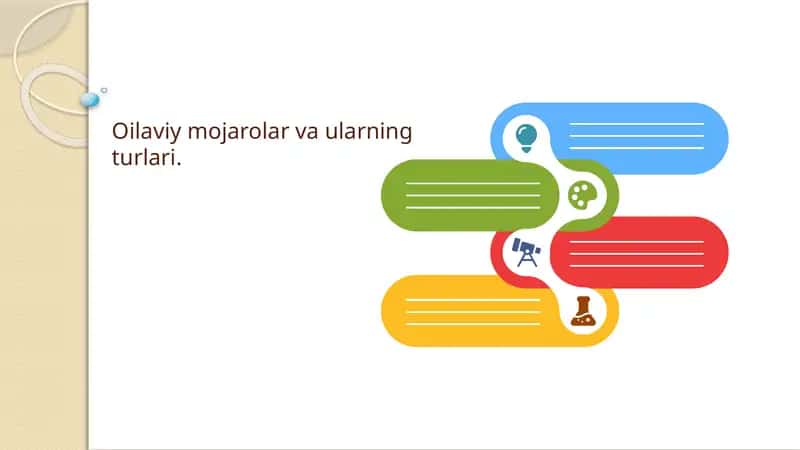Oilaviy mojarolar va ularning turlari 1