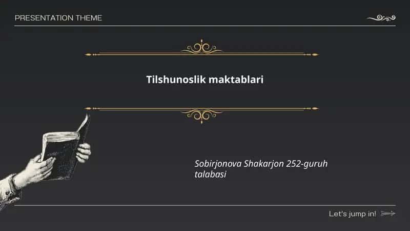 Tilshunoslik maktablari 1