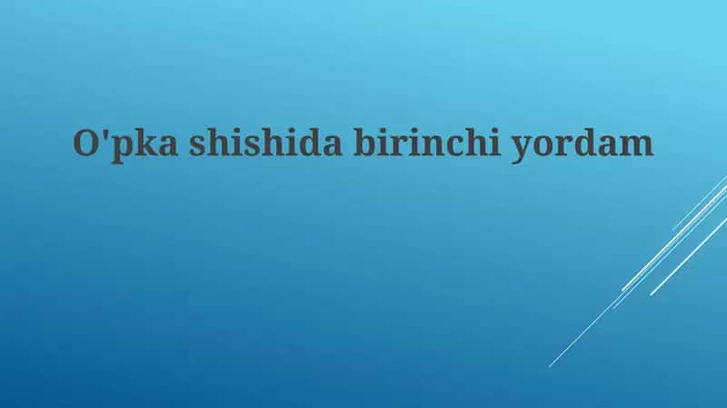 O'pkashishidabirinchiyordam 1