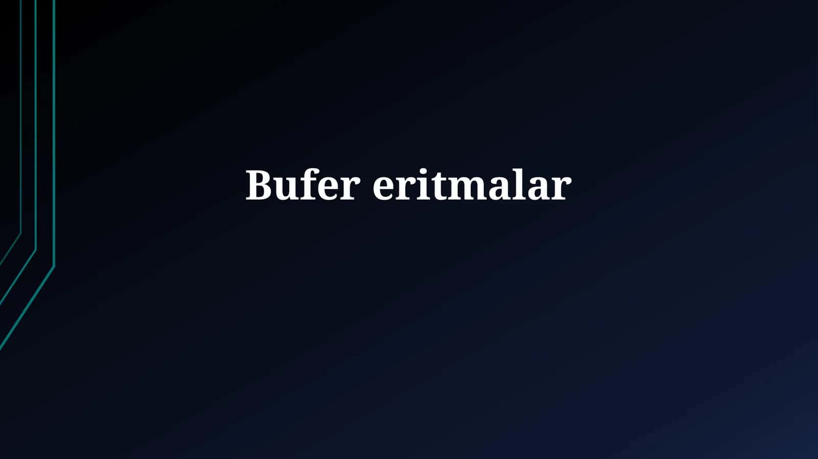 Bufereritmalarning tayyorlanishi va hisob-kitoblari 1