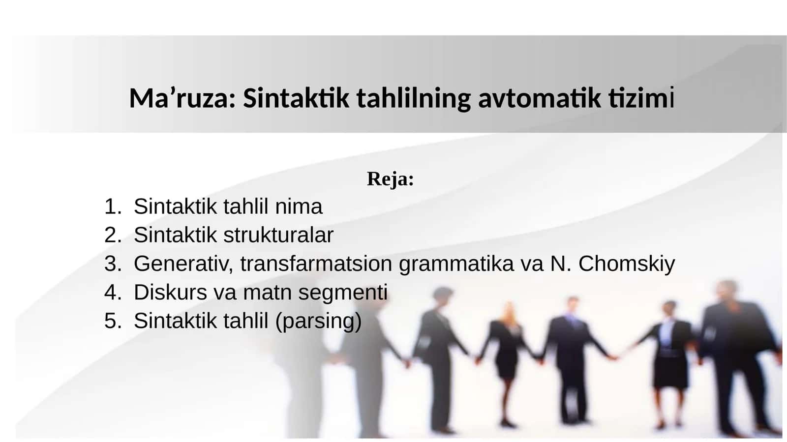 Sintaktik tahlilning avtomatik tizimi 1