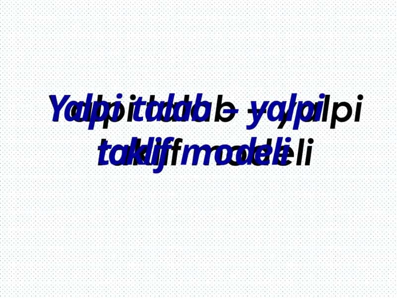 Yalpitalab–yalpitaklifmodeli 1
