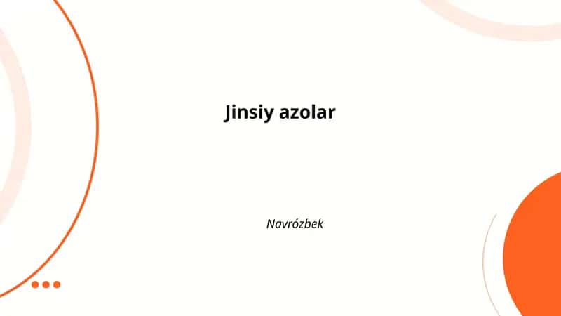 Jinsiy azolar anatomiyasi 1