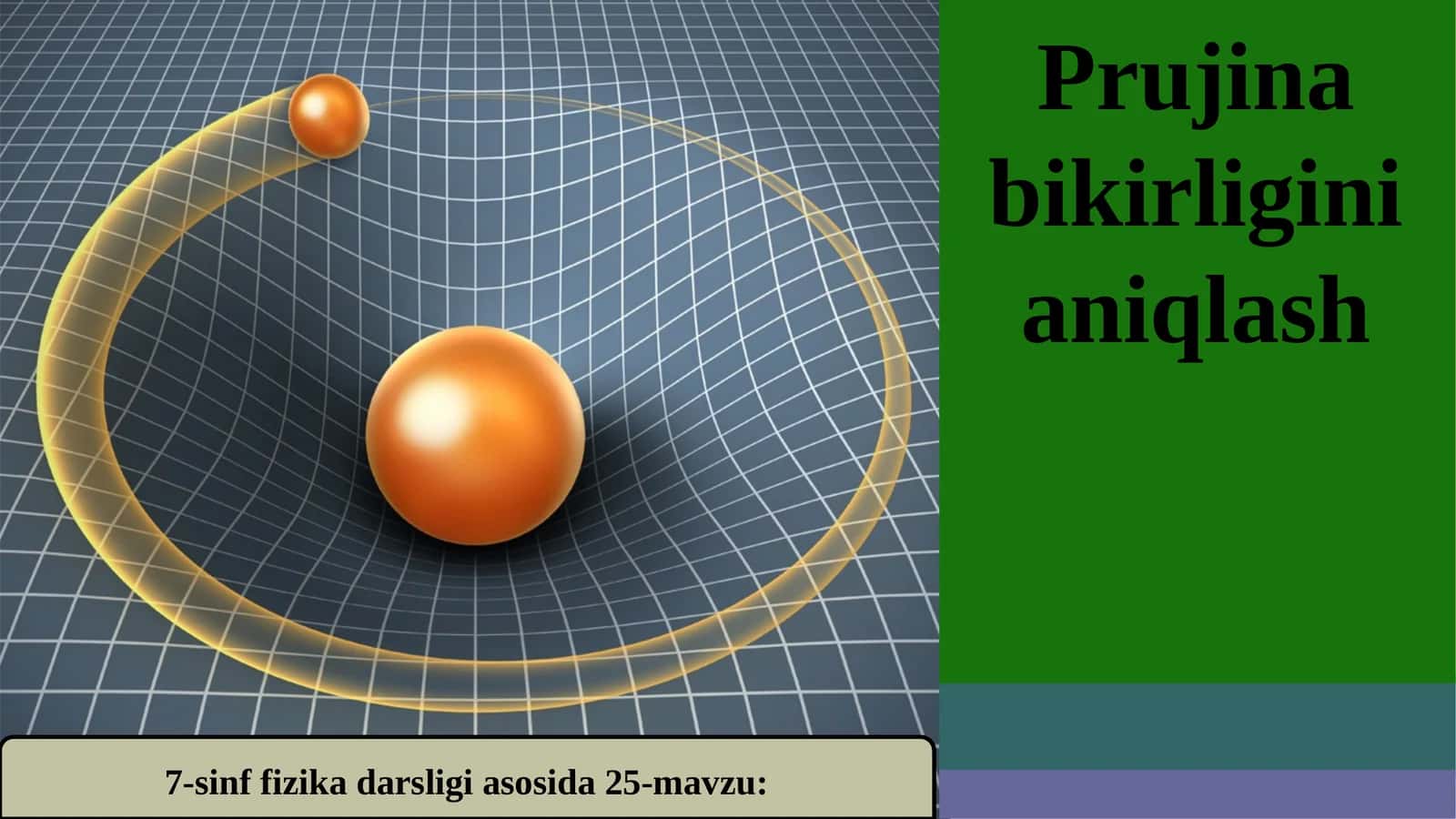 7-sinf Fizika fanidan Prujina bikirligini aniqlash dars taqdimoti 1