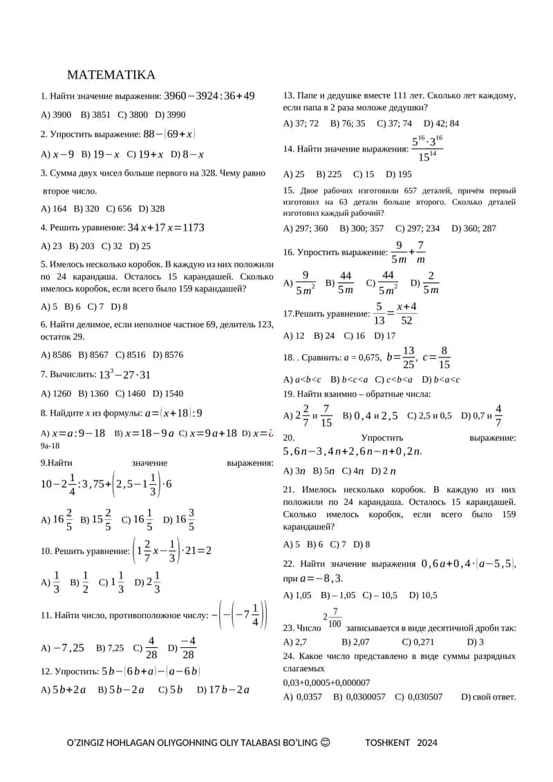 MATEMATIKA 1