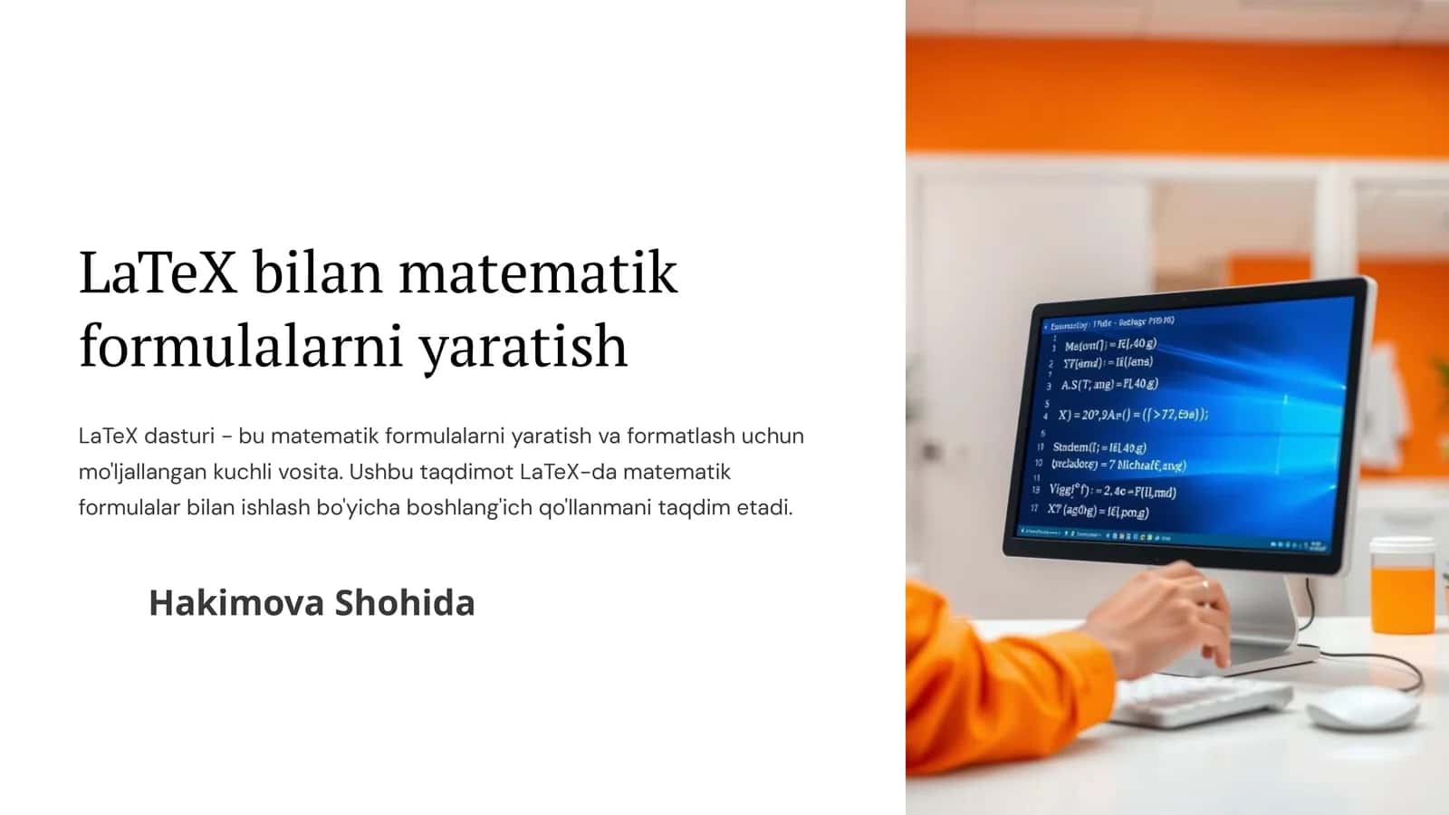 LaTeX bilan matematik formulalarni yaratish 1