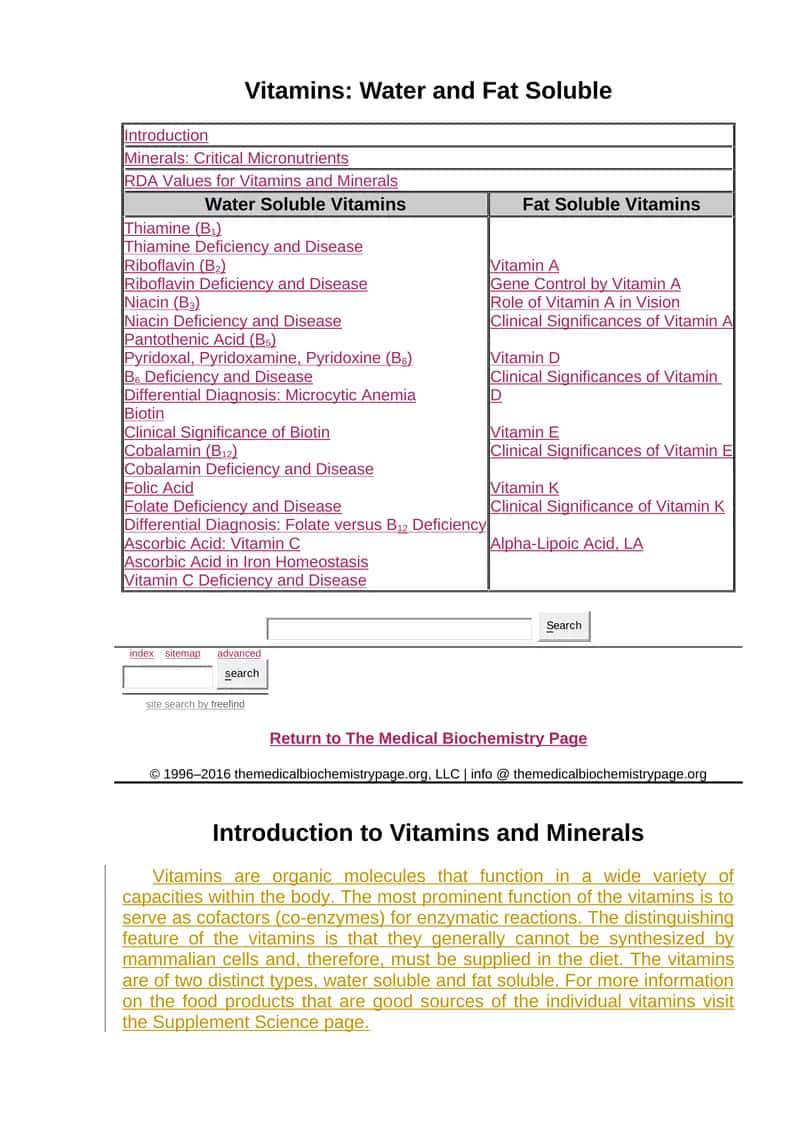Water Soluble Vitamins 1