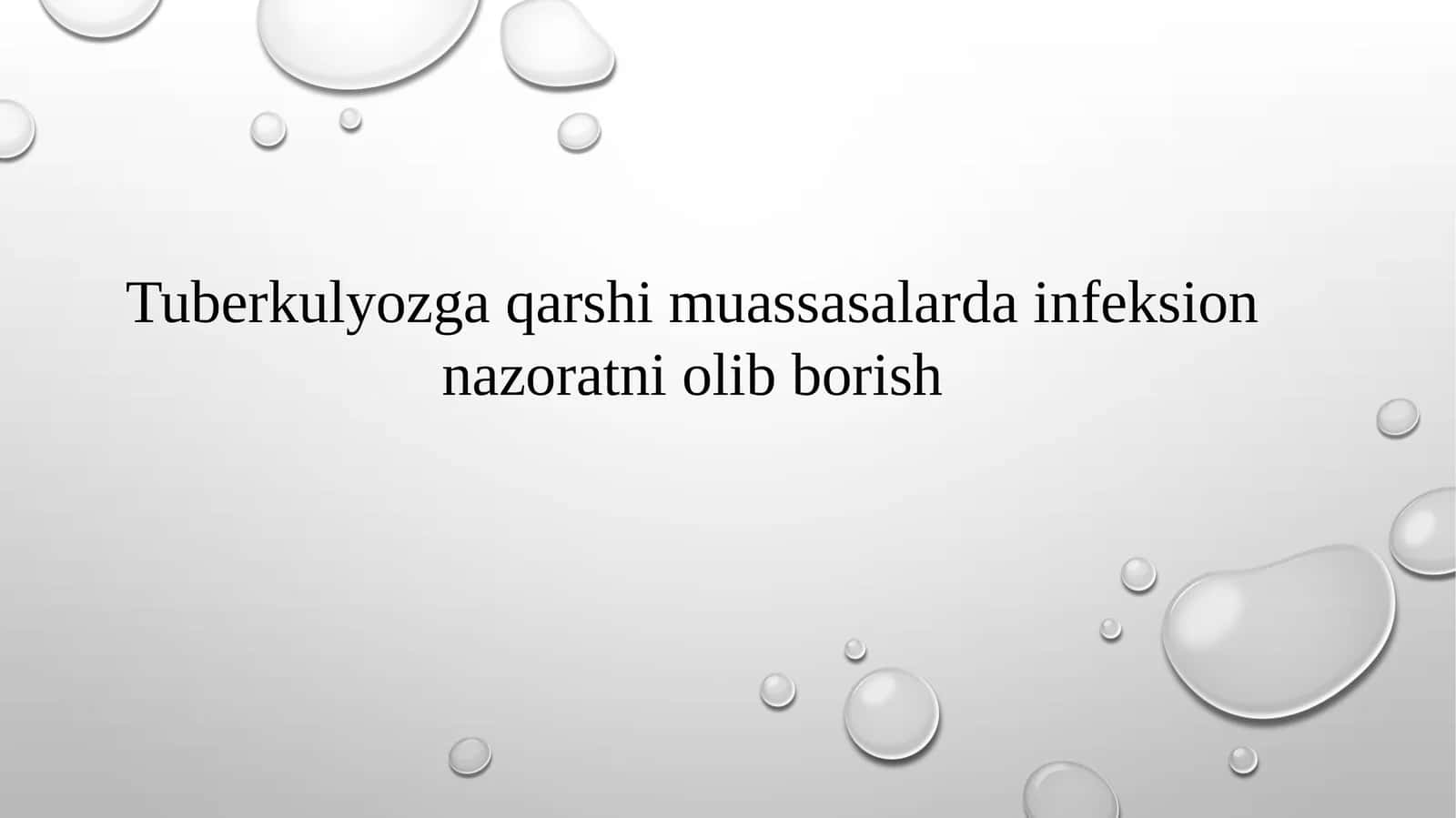 Tuberkulyozga qarshi muassasalar dair infeksion nazoratni olib borish 1