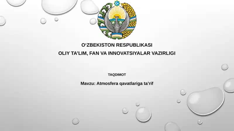 Atmosfera qatlamlari ta'rif 1