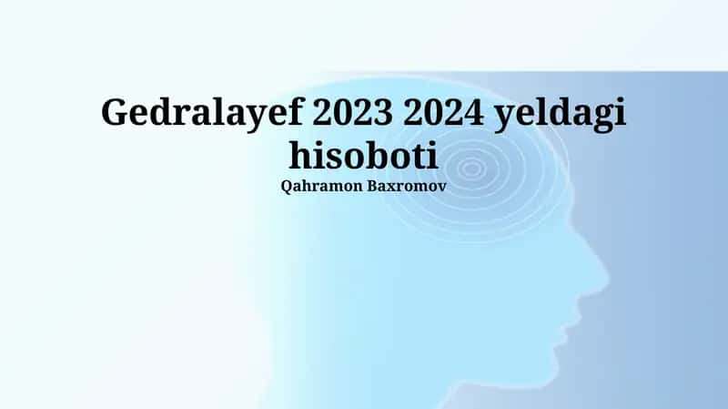 Gedralayef 2023 2024 yeldagi hisoboti 1
