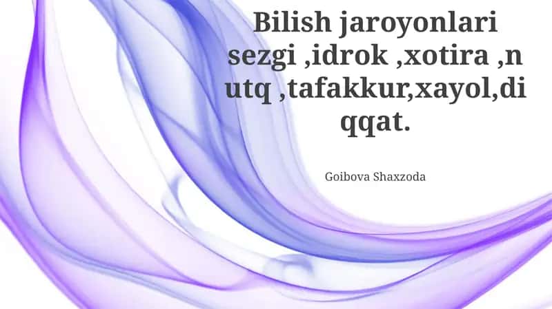 Fikrlash (Thinking) 1