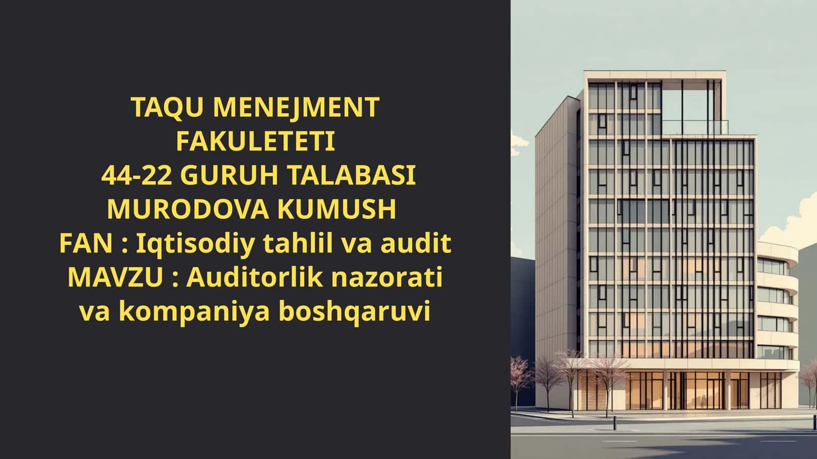 Auditorlik nazorati va kompaniya boshqaruvi 1