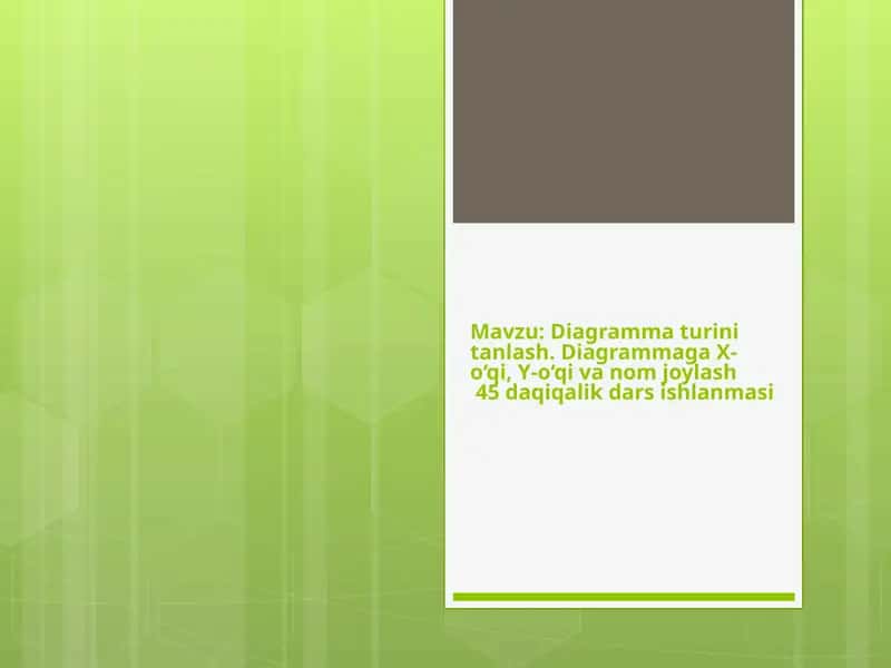 Diagrammaturini tanlash 1