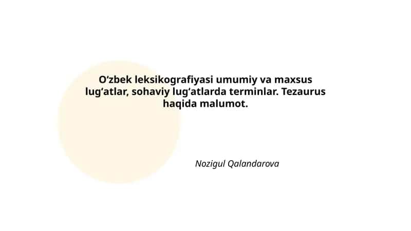 Oʻzbek leksikografiyasi 1