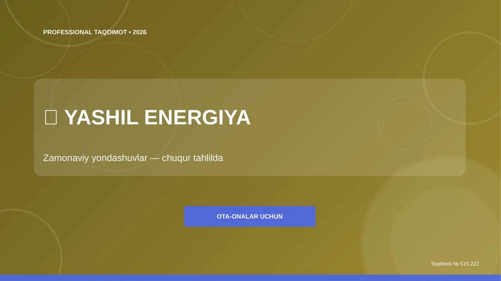 YASHIL ENERGIYA 1
