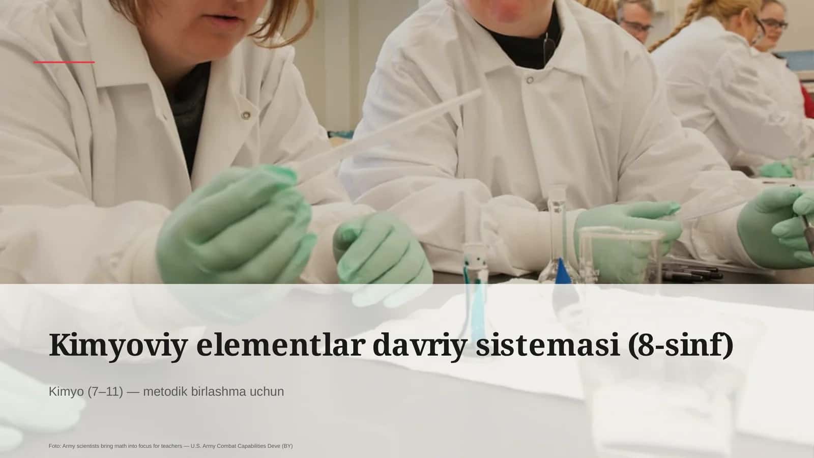 Kimyoviy elementlar davriy sistemasi (8-sinf) 1