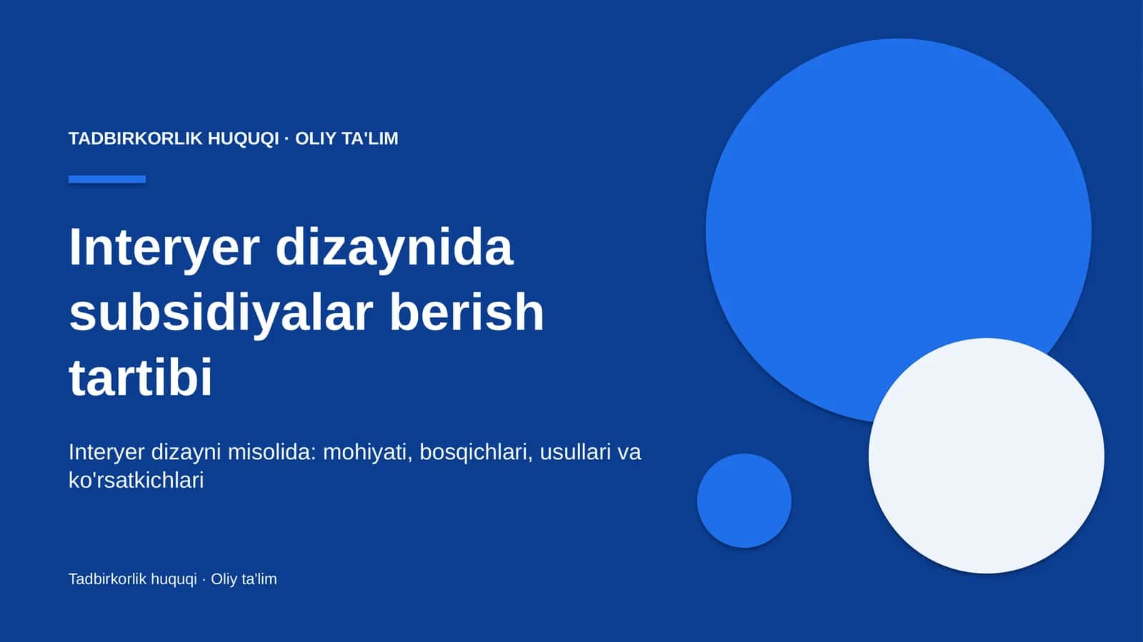 Interyer dizaynida subsidiyalar berish tartibi 1