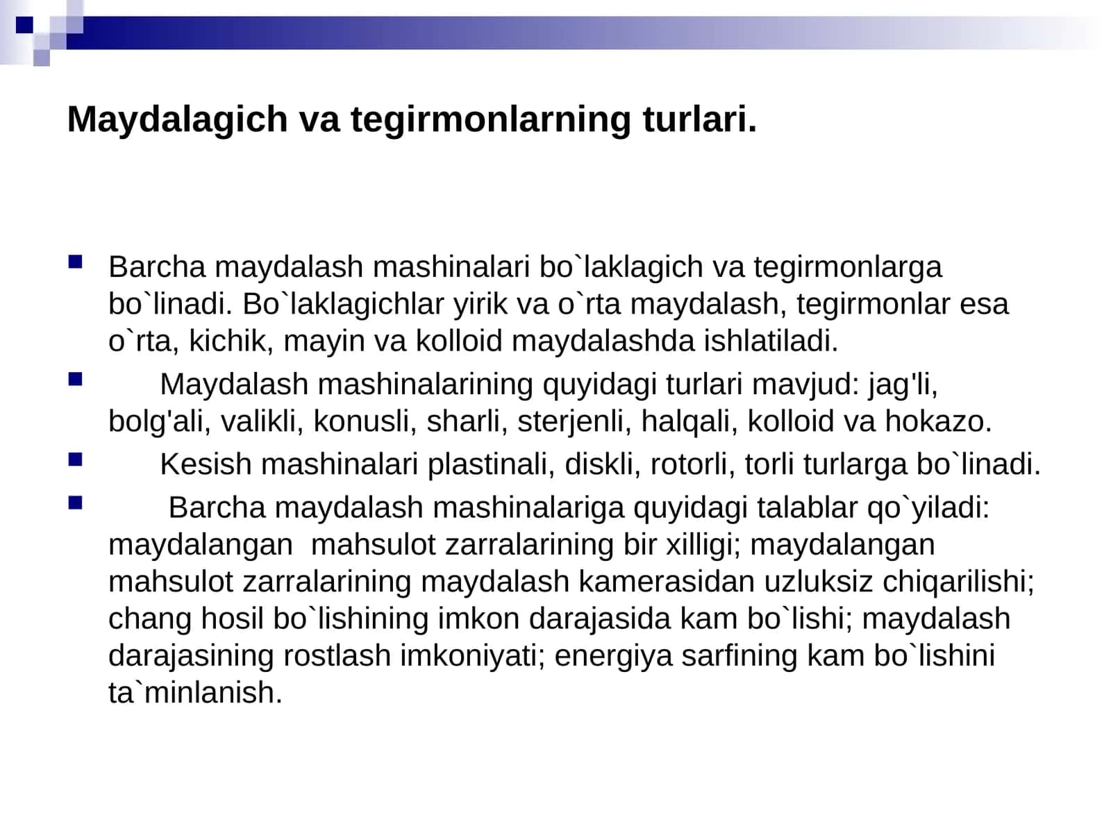 Maydalash mashinalari 1