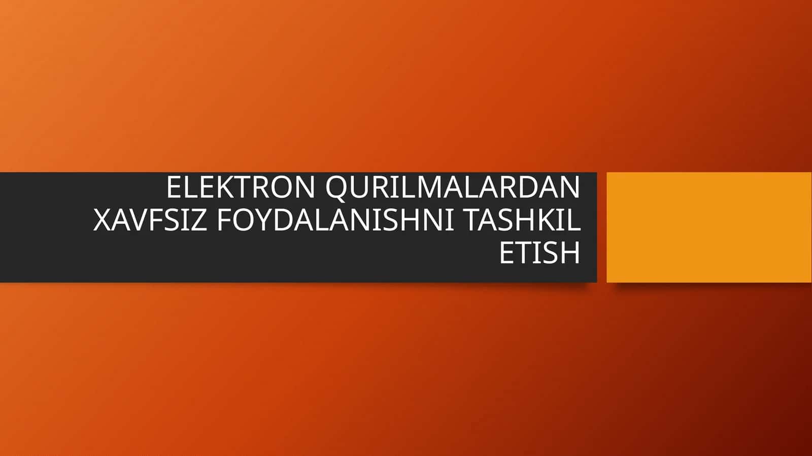 hayot faoliyati xavfsizligi 1