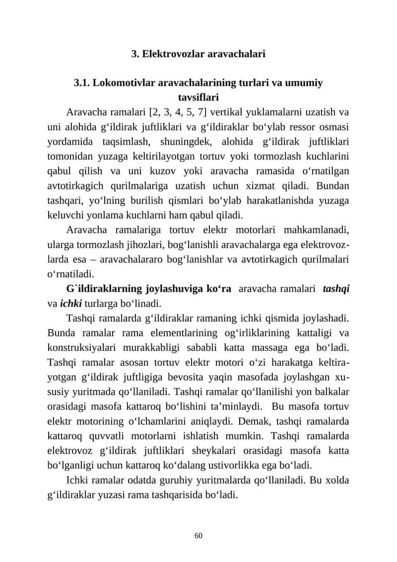 Elеktrovozlar aravachalari 1
