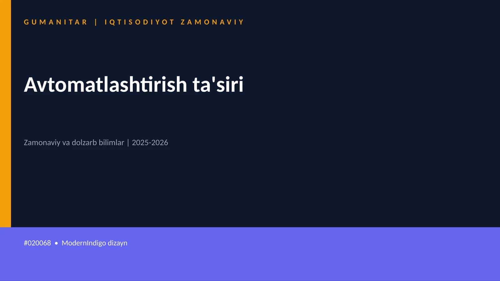 Avtomatlashtirish ta'siri 1