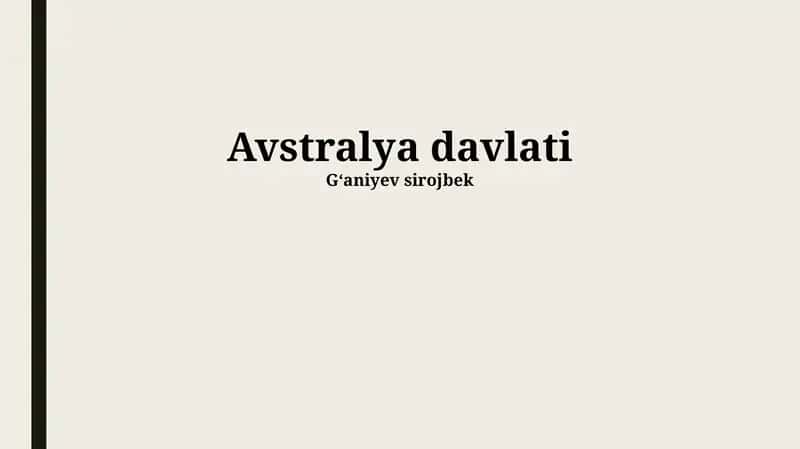 Avstraliya: Tarix, Geografiya va Madaniyat 1