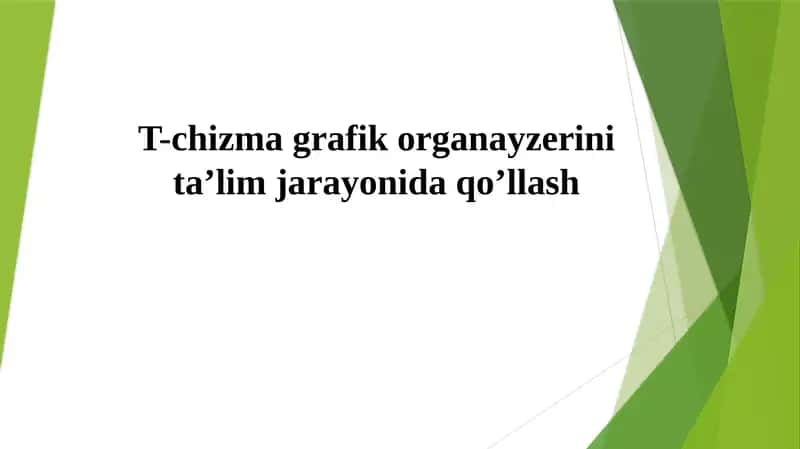 T-chizmagrafikorganayzerinita’limjarayonidaqo’llash 1