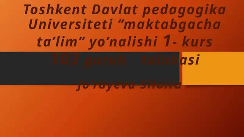 O'quvchilar boshlang'ich tayyorlov 1