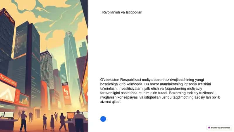 Moliya Bozorining Tarkibiy Tuzilmasi 1