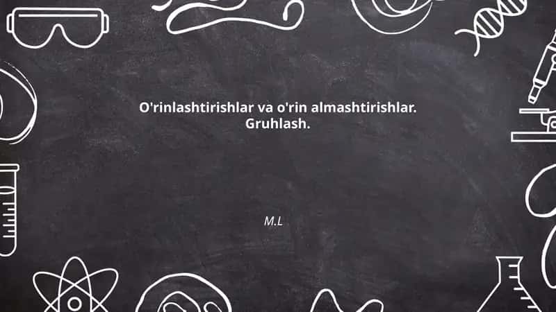 O'rinlashtirishlar 1