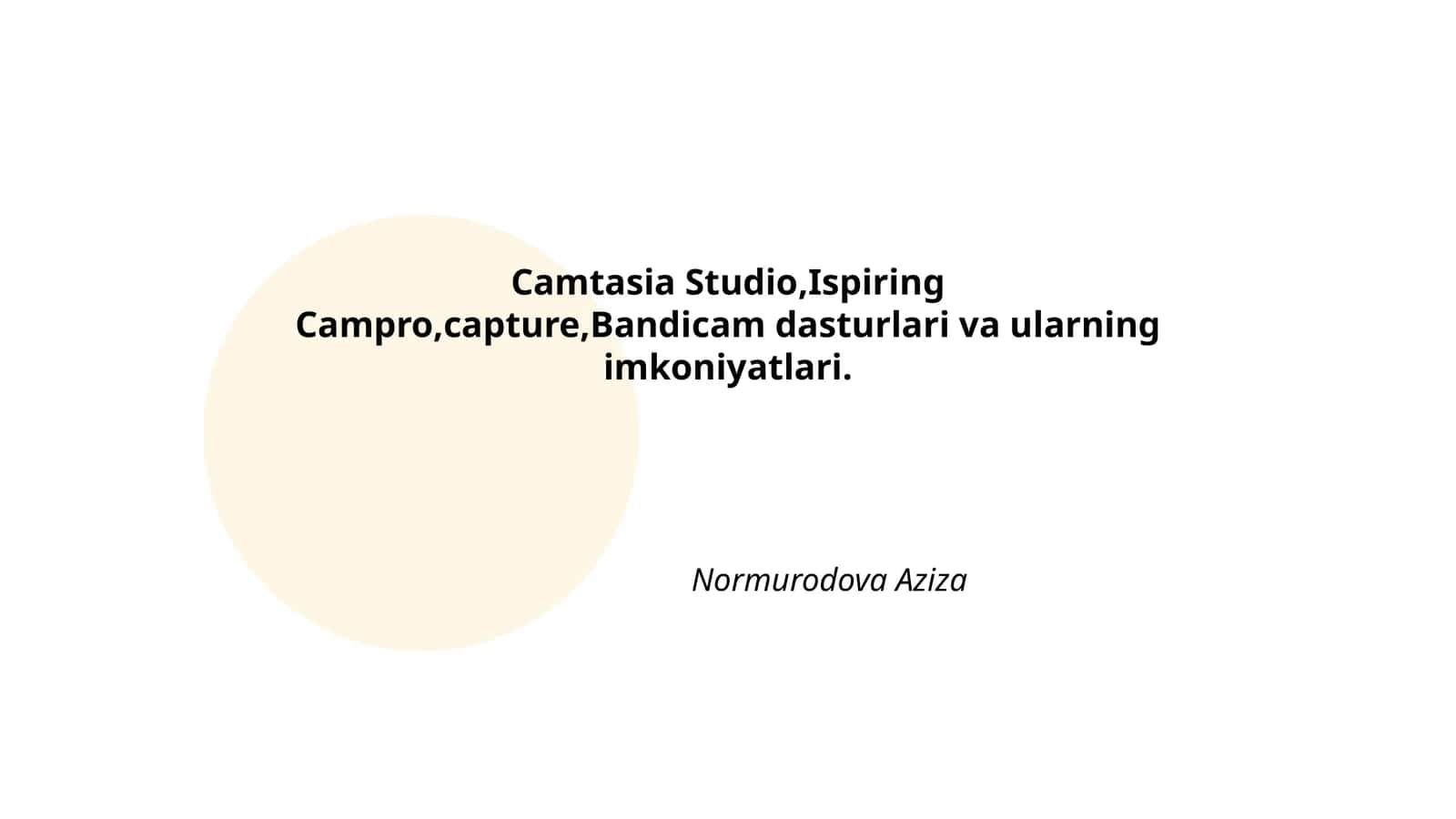 Camtasia Studio 1