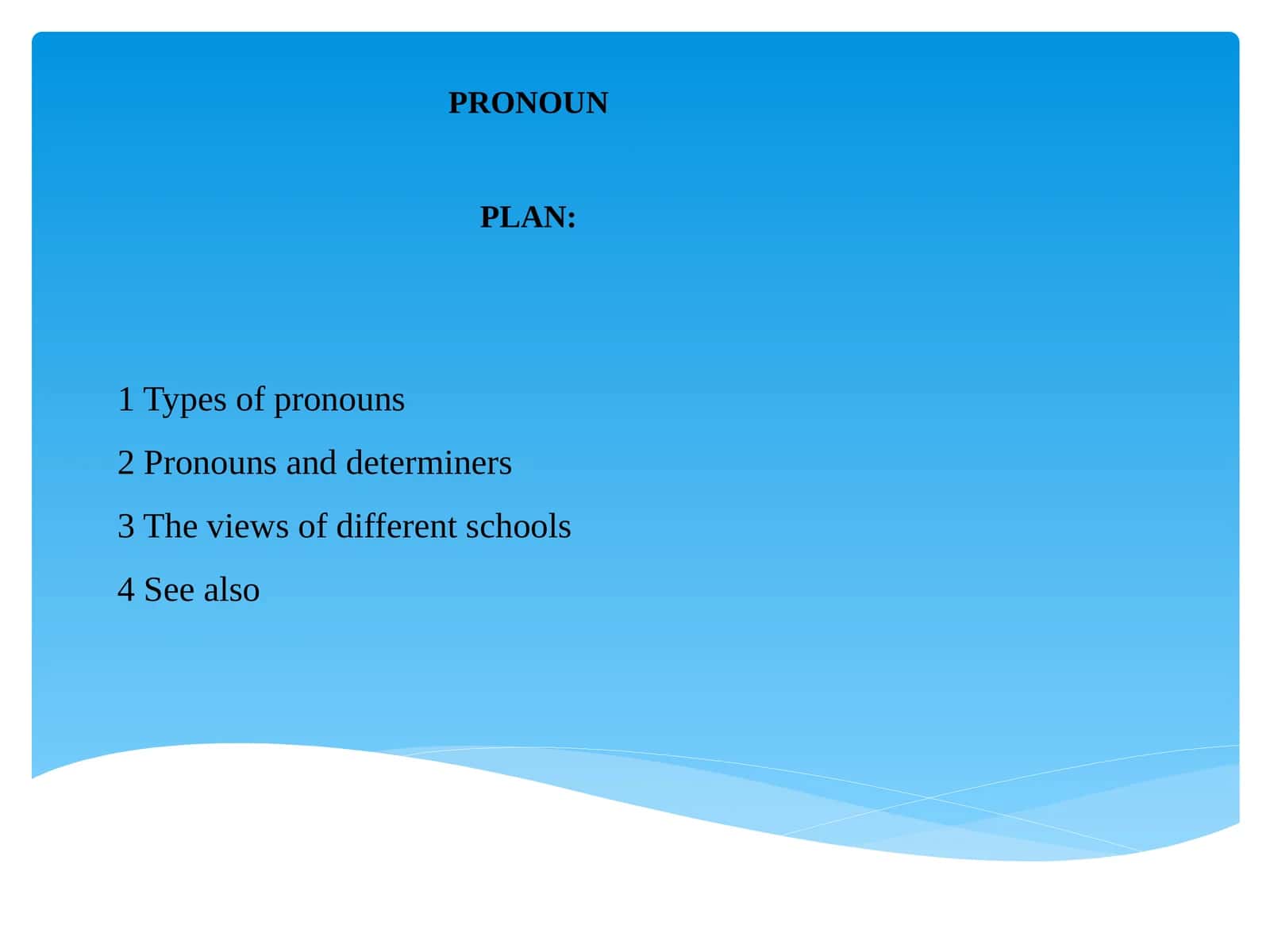 Pronouns 1