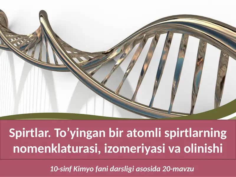To'yingan biratomli spirtlar 1