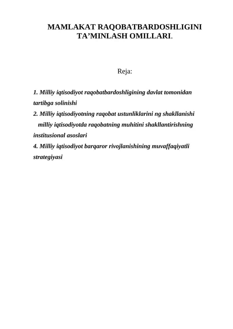 MAMLAKAT RAQOBATBARDOSHLIGINI TA’MINLASH OMILLARI 1